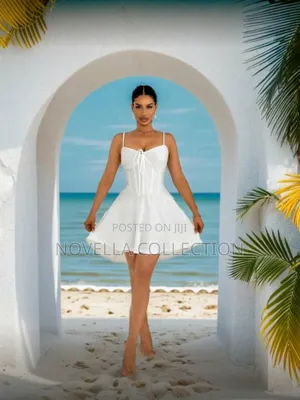 Photo - Prom Dress Short Bust Pleated Strap Detail Princess Dress, Sundress