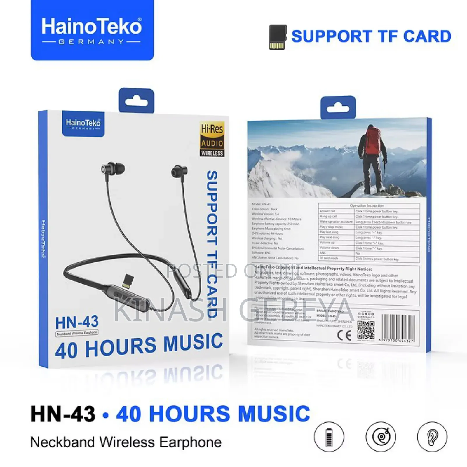 Haino Teko Wireless Neckband Earphone