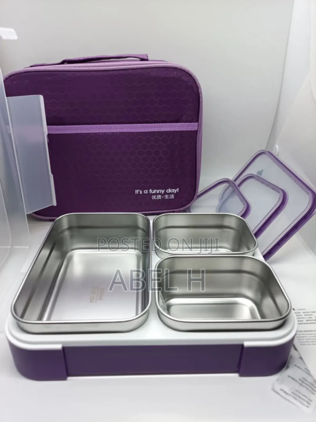 Stainless Steel Bento Lunch Box With Bag