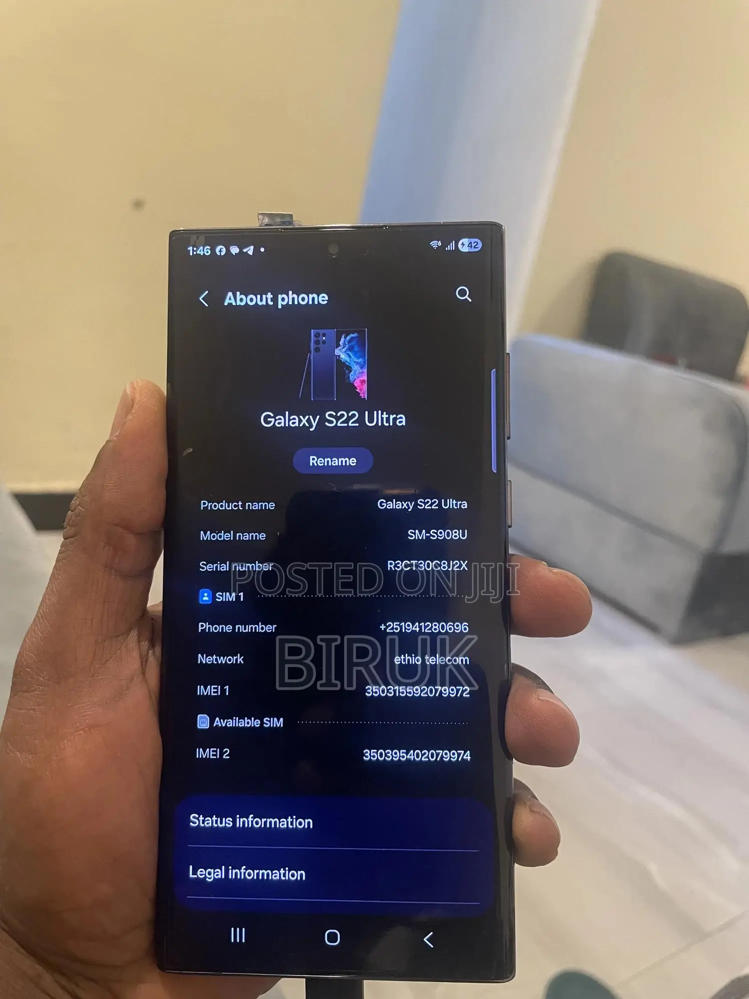 Samsung Galaxy S22 Ultra 256 GB Black