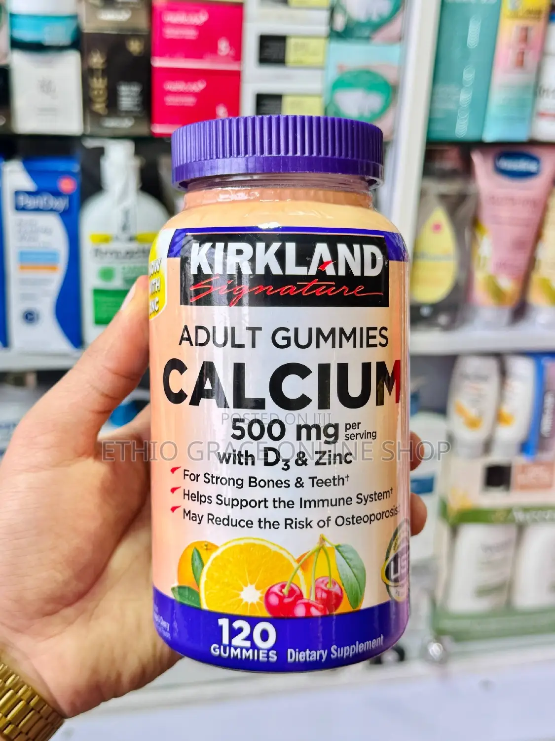 Kirkland Signature Adult Gummies Calcium With D3 Zinc