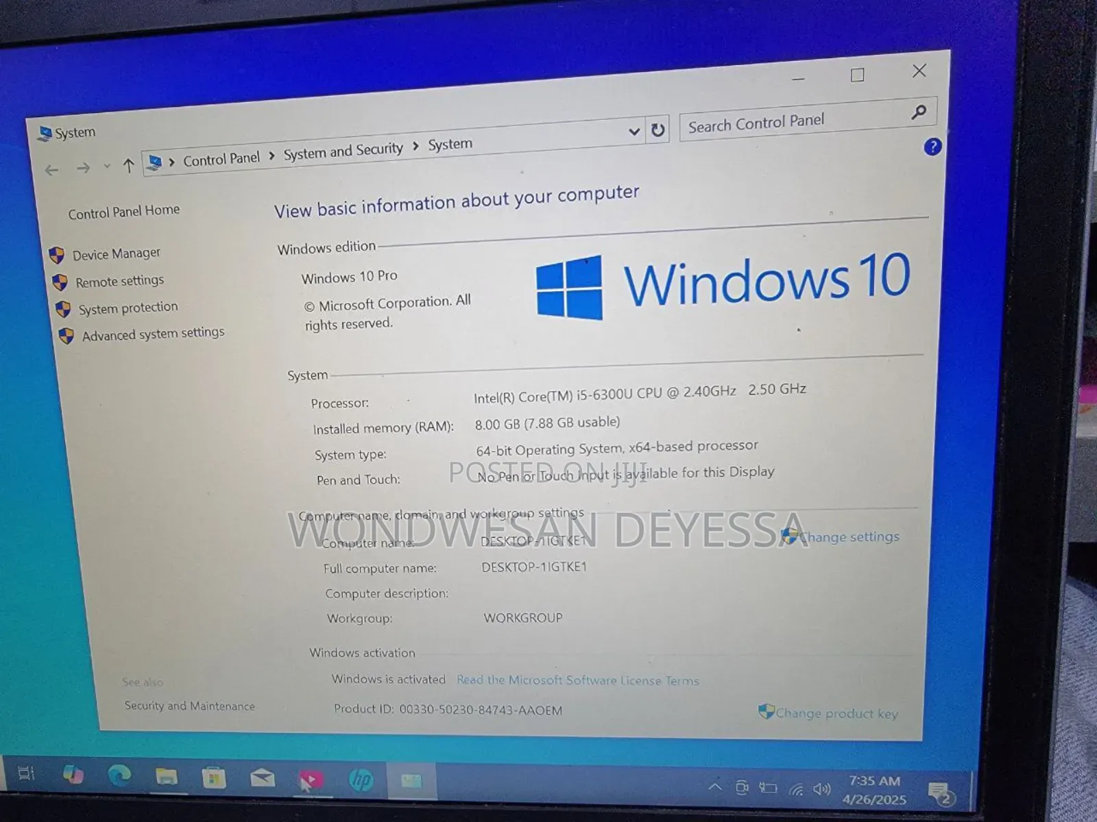 Laptop HP EliteBook 840 8GB Intel Core I5 HDD 1T