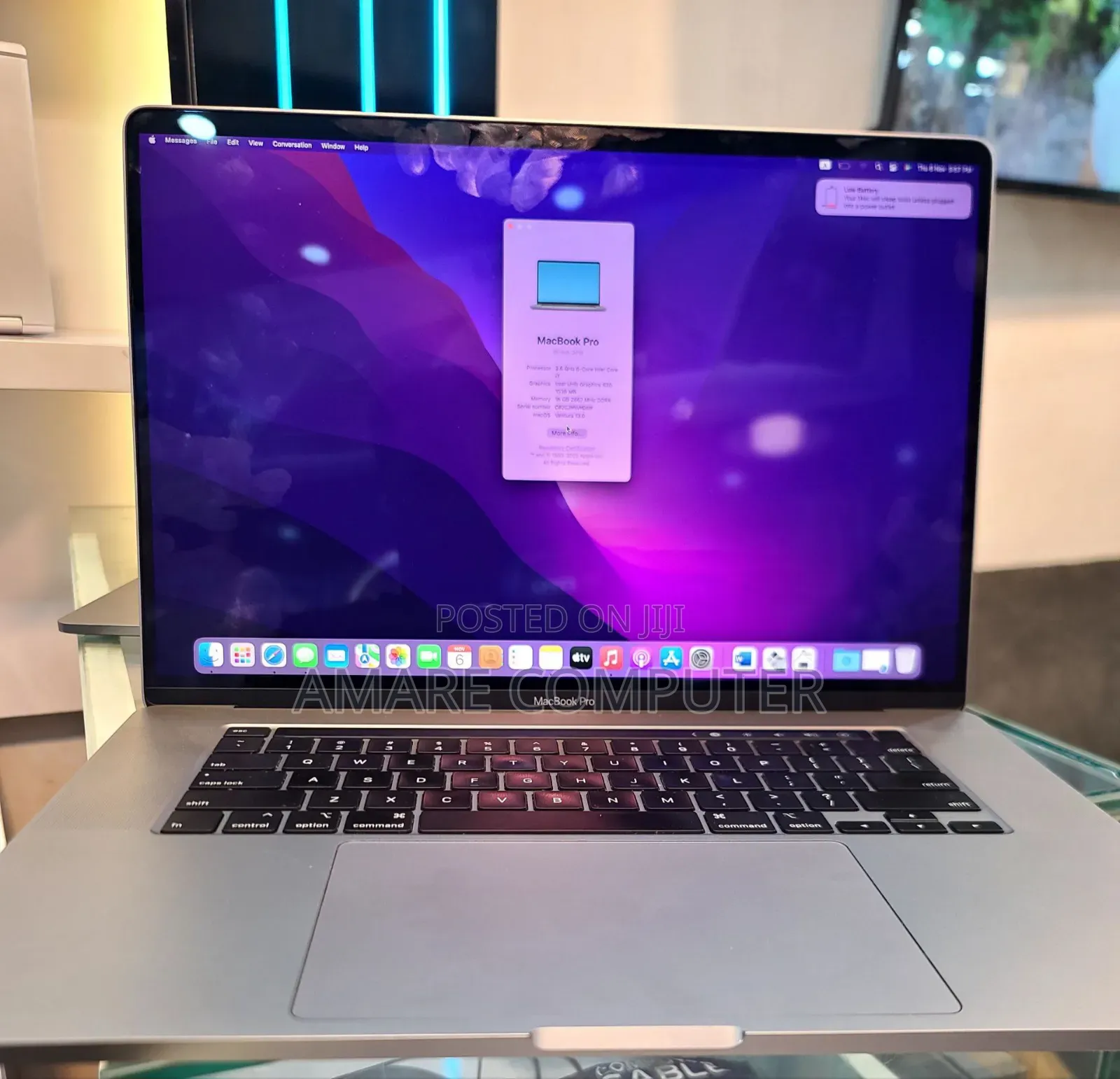 New Laptop Apple MacBook Pro 2019 16GB Intel Core I7 SSD 512GB