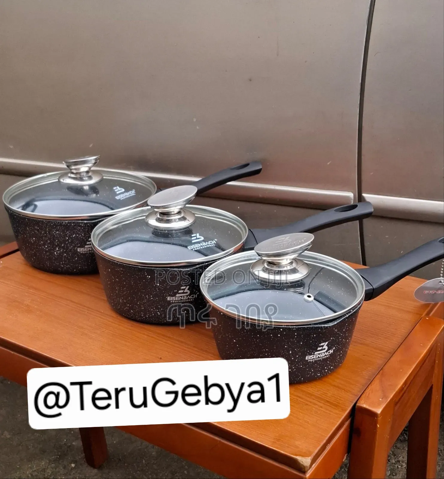 Eisenbach Sauce Pan Set ኦሪጅናል የሆነ ለማብሰያም ወጣወጥ ማቅረቢያም የሚሆን ሴራሚክ ድስት