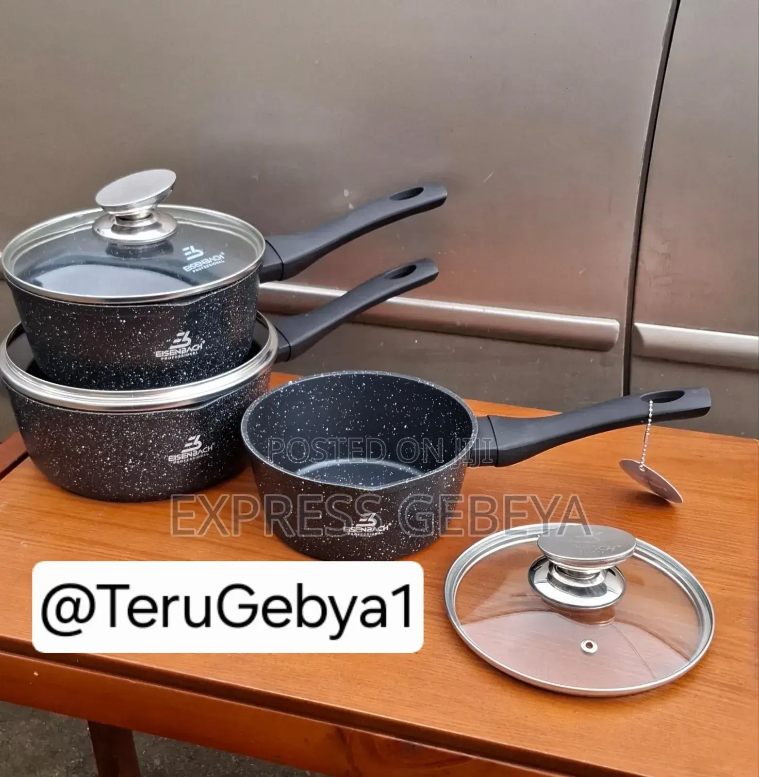 Eisenbach Sauce Pan Set ኦሪጅናል የሆነ ለማብሰያም ወጣወጥ ማቅረቢያም የሚሆን ሴራሚክ ድስት