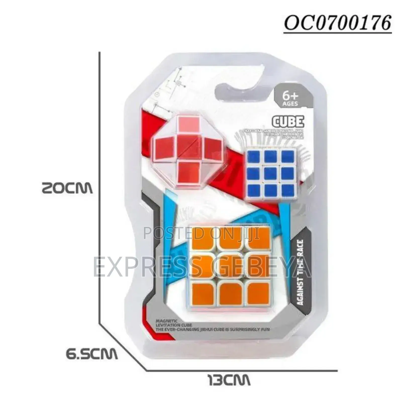 3in1 Stress Reliver Plastic Cube Rubik's Cube