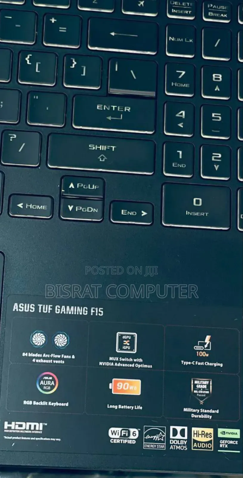 New Laptop Asus TUF Gaming A15 16GB Intel Core I7 SSD 512GB