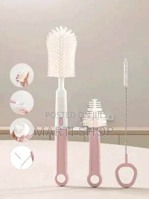3-in-1 Silicone Baby Bottle Cleaning Brush Set