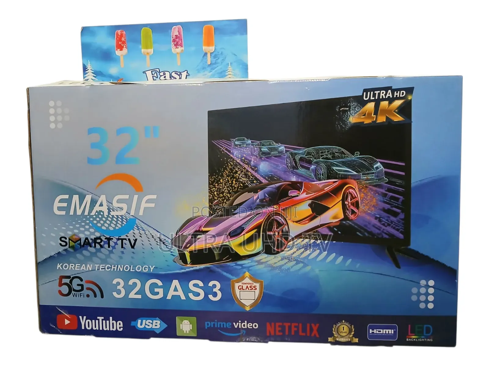 Emaslf 32 Inch Ultra Uhd Tv 5g All Smart Functions Access Miracast