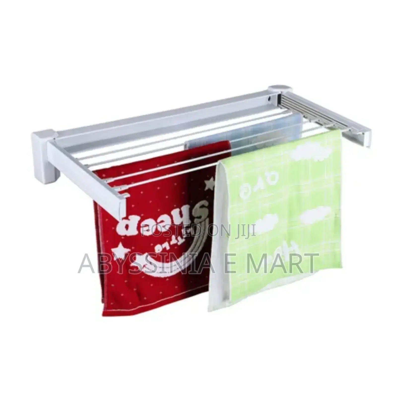 Wall-Mounted, Collapsible Clothes Rack