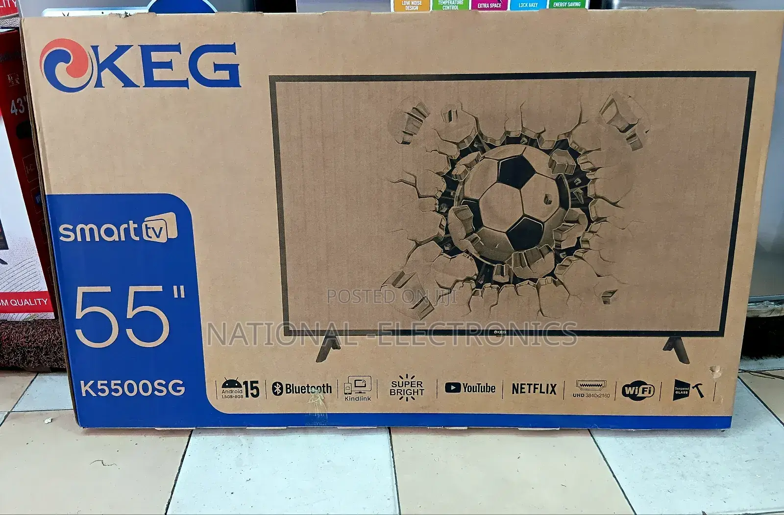 Keg 55 Inch Tv Smart Android New 202m Model Tv