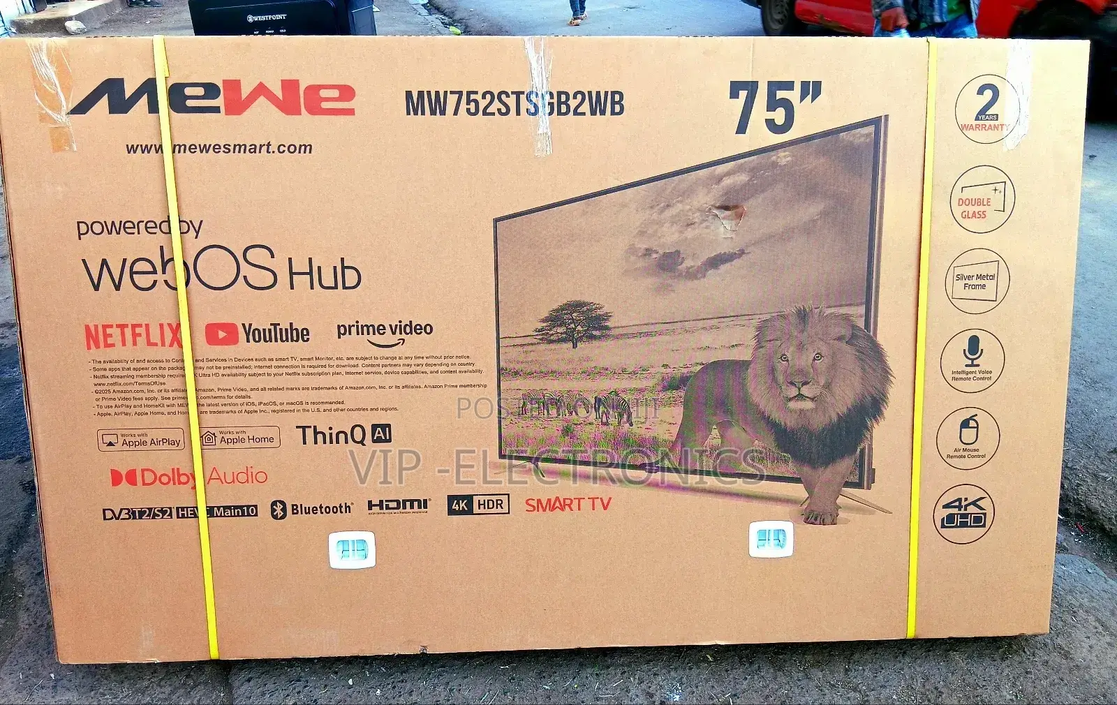 Mewe 75 Inch Tv Smart Webos Original Products New 2025 Model Tv