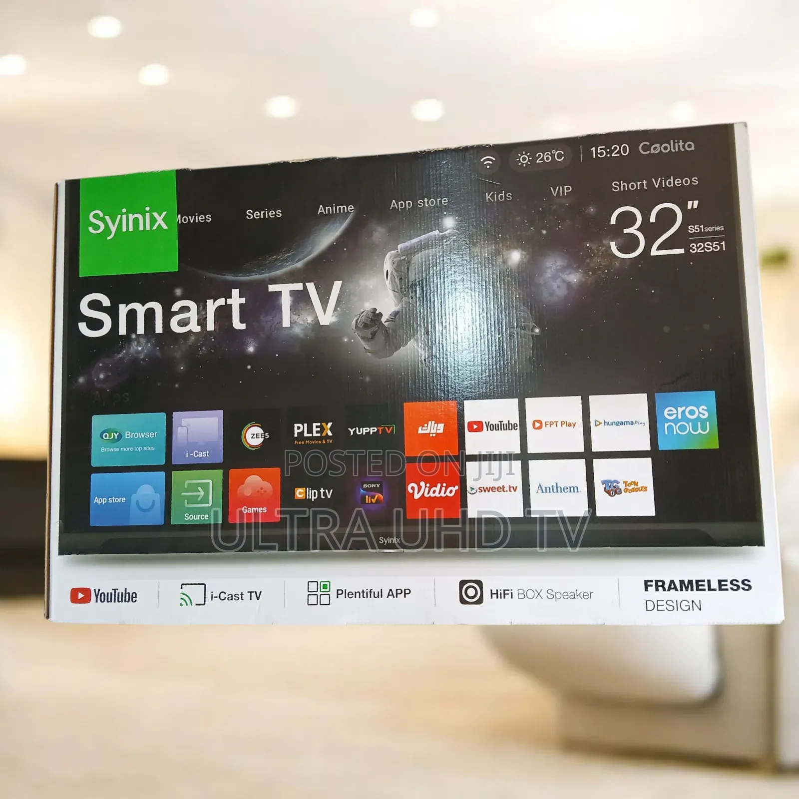Syinix 32 Inch Smart Android Tv New Earphone Out 3 Year Warranty
