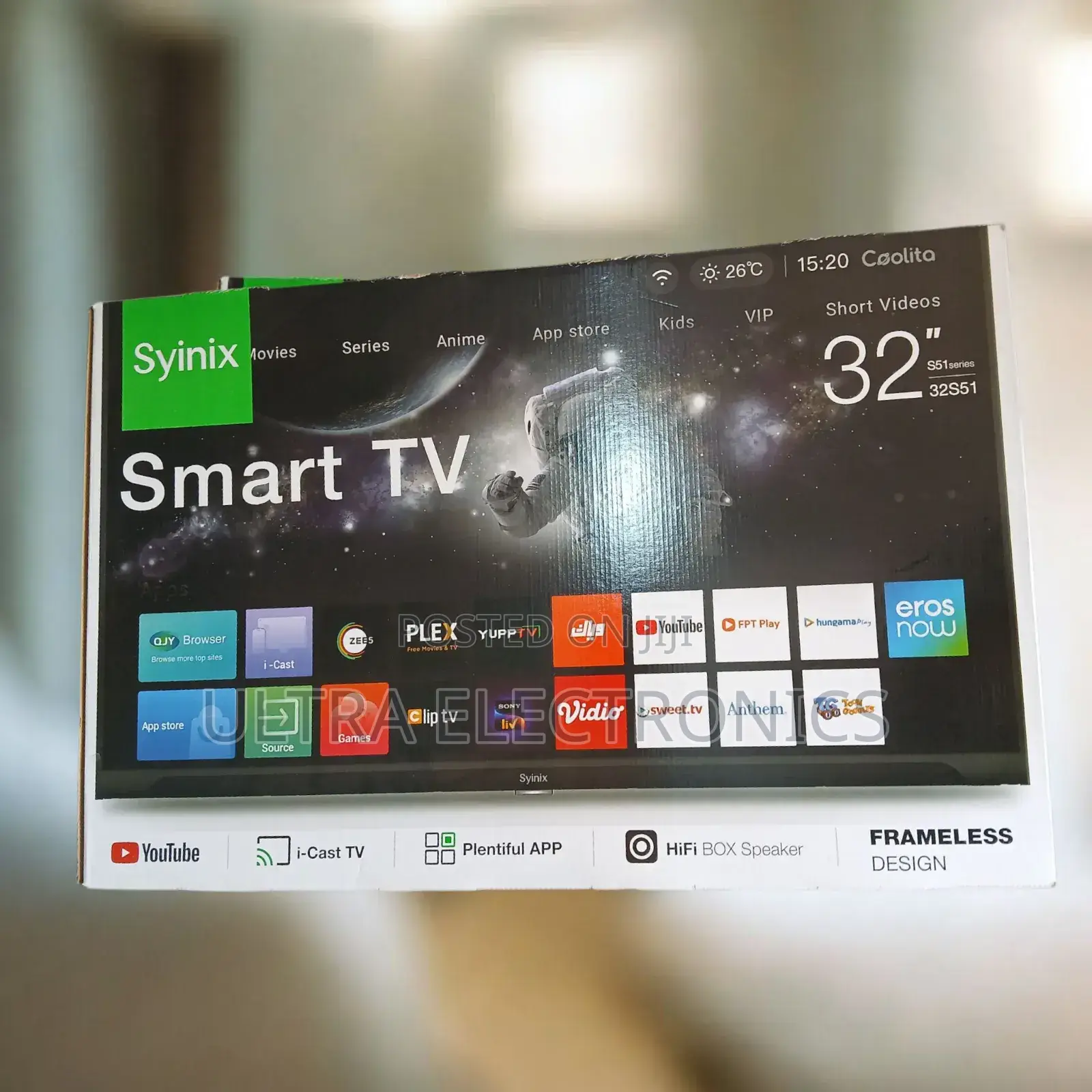Syinix 32 Inch Smart Android Tv New Earphone Out 3 Year Warranty
