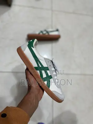 Photo - Onitsuka Tiger Tokuten Sneaker in a White, Green, and Gum Colorway