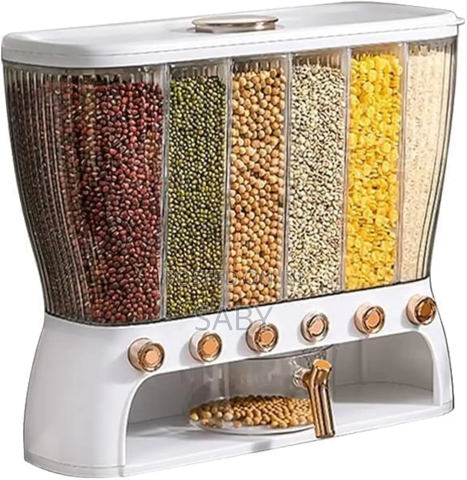 Clear Six-Grid Dry Food Dispenser