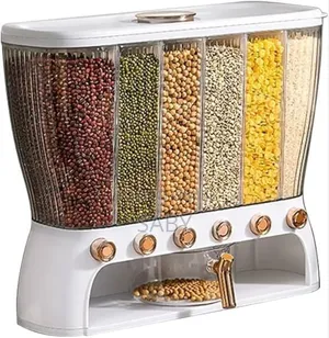 Clear Six-Grid Dry Food Dispenser