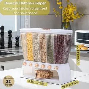 Clear Six-Grid Dry Food Dispenser