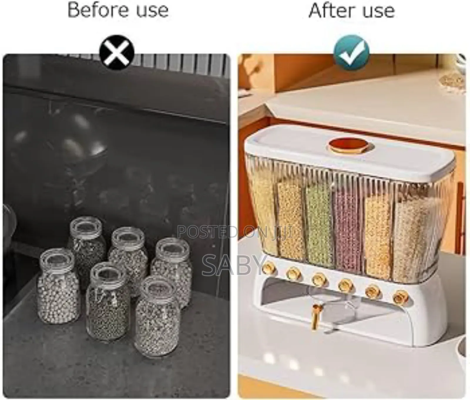 Clear Six-Grid Dry Food Dispenser