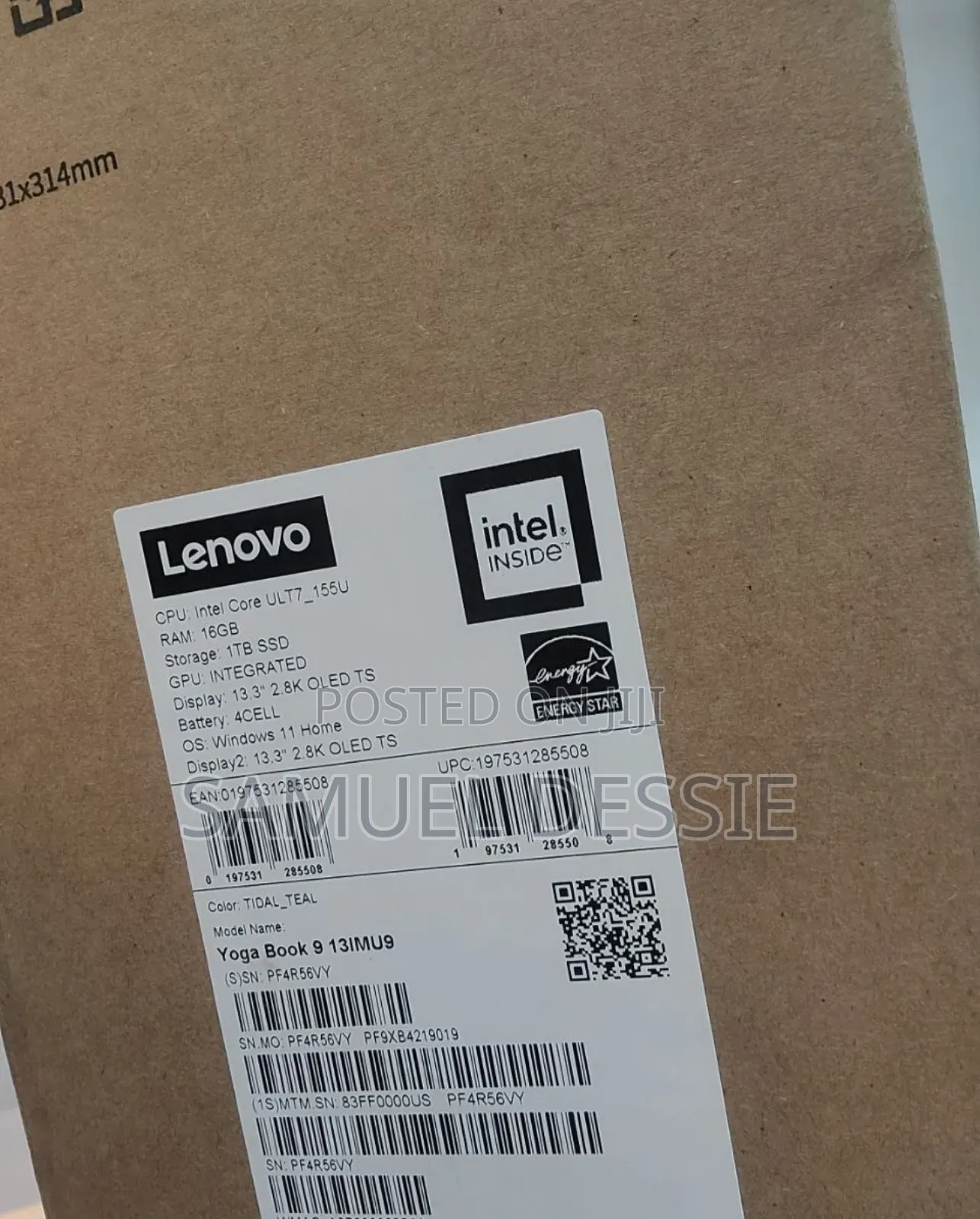 New Laptop Lenovo Yoga Book 9i 16GB Intel Core Ultra 7 SSD 1T