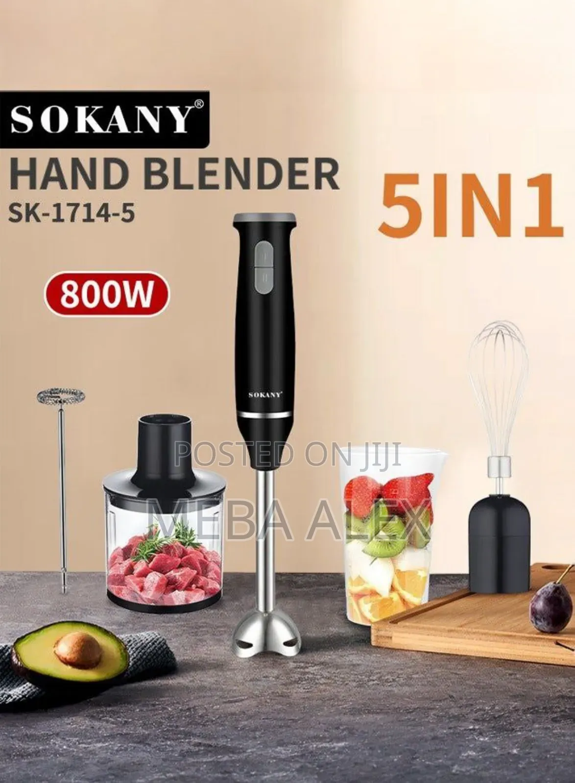 Sokany 5 in 1 Hand Blender