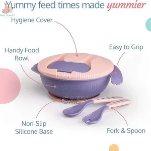 Kids Food Bowl With Spoon Fork