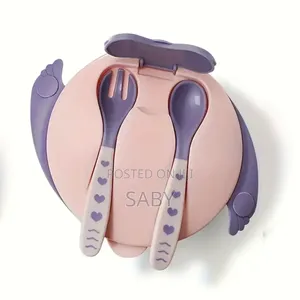 Kids Food Bowl With Spoon Fork