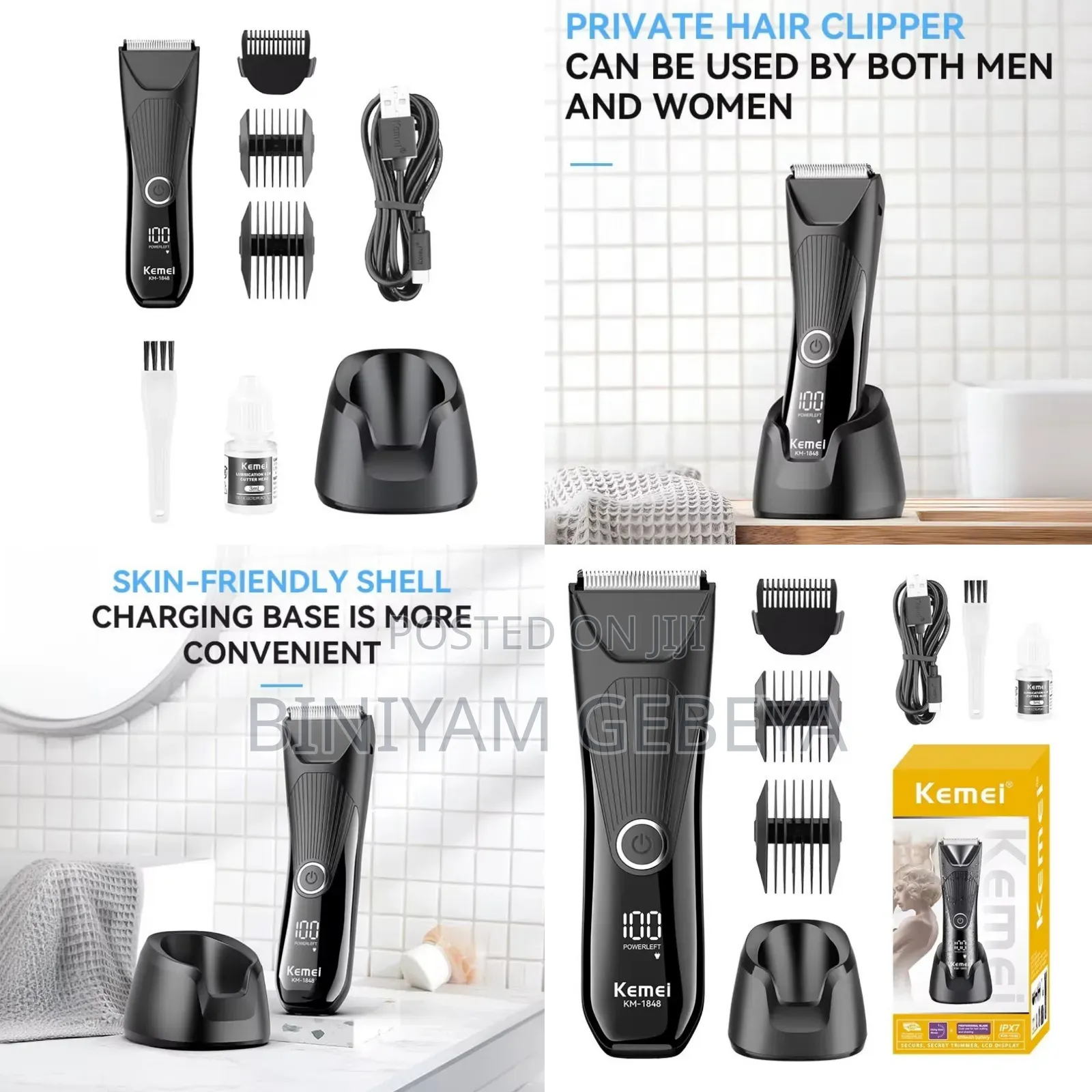 Original New Dispkay Kemie Rechargeable Trimmer Km 1848