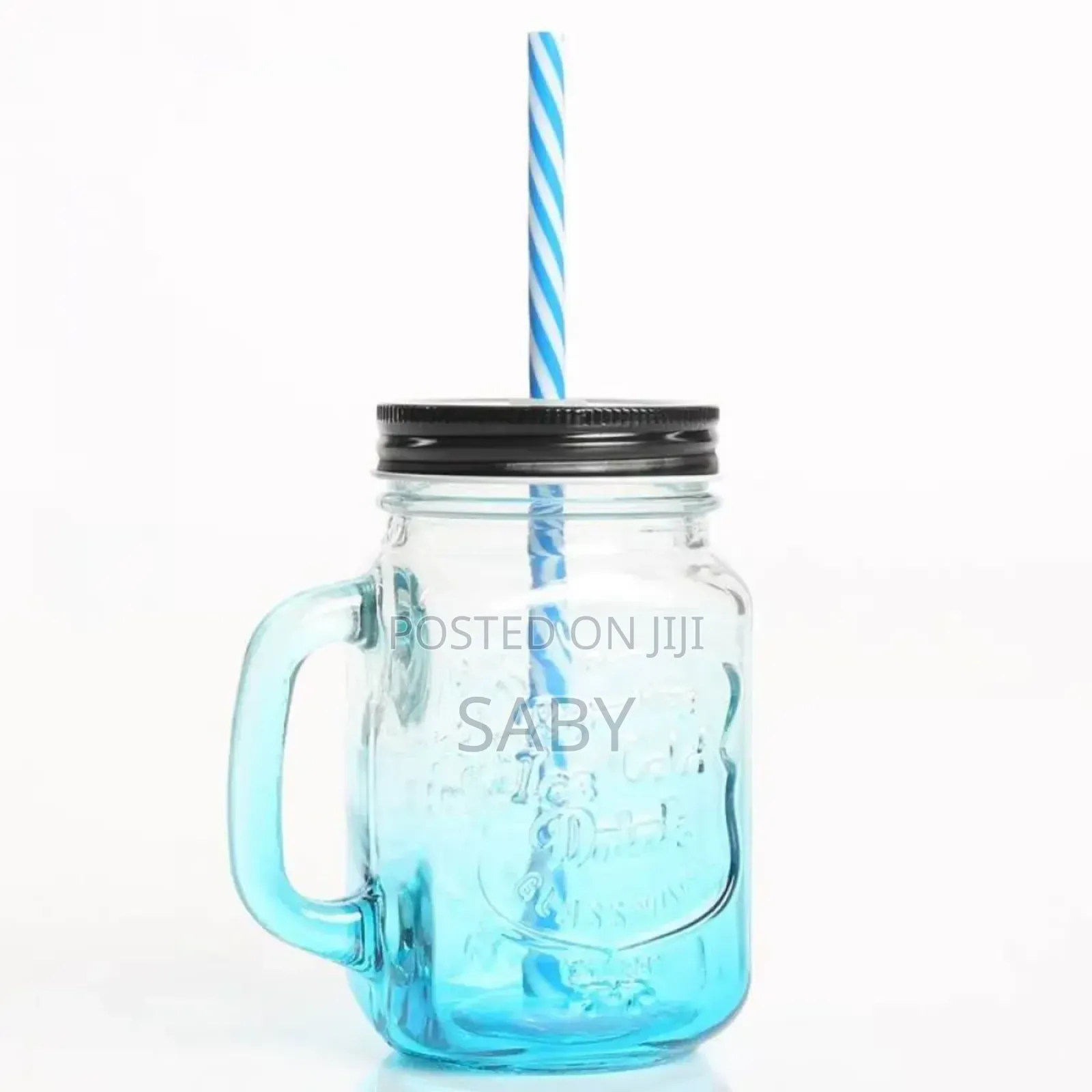 Vintage Drinking Jar With Straw
