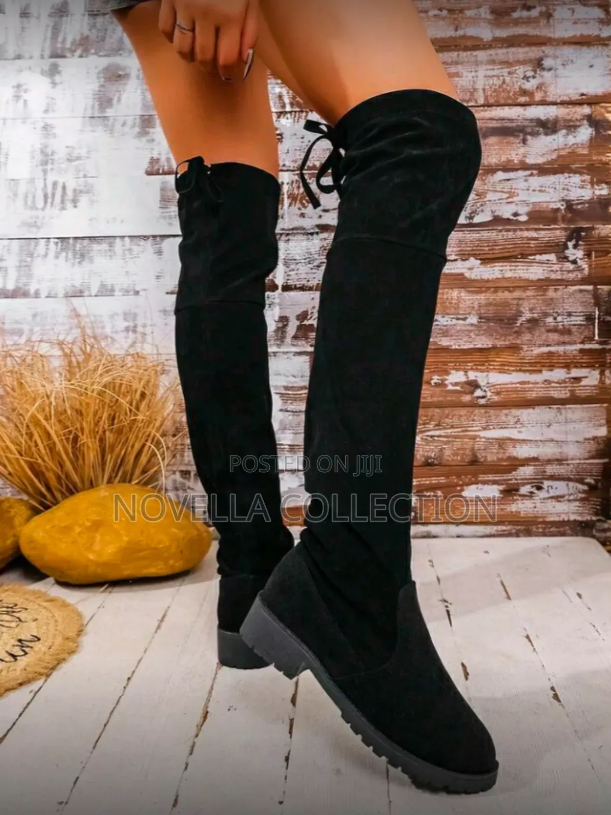 Over the Knee High Black Pointed Toe High Heel Tight Fitting Boots