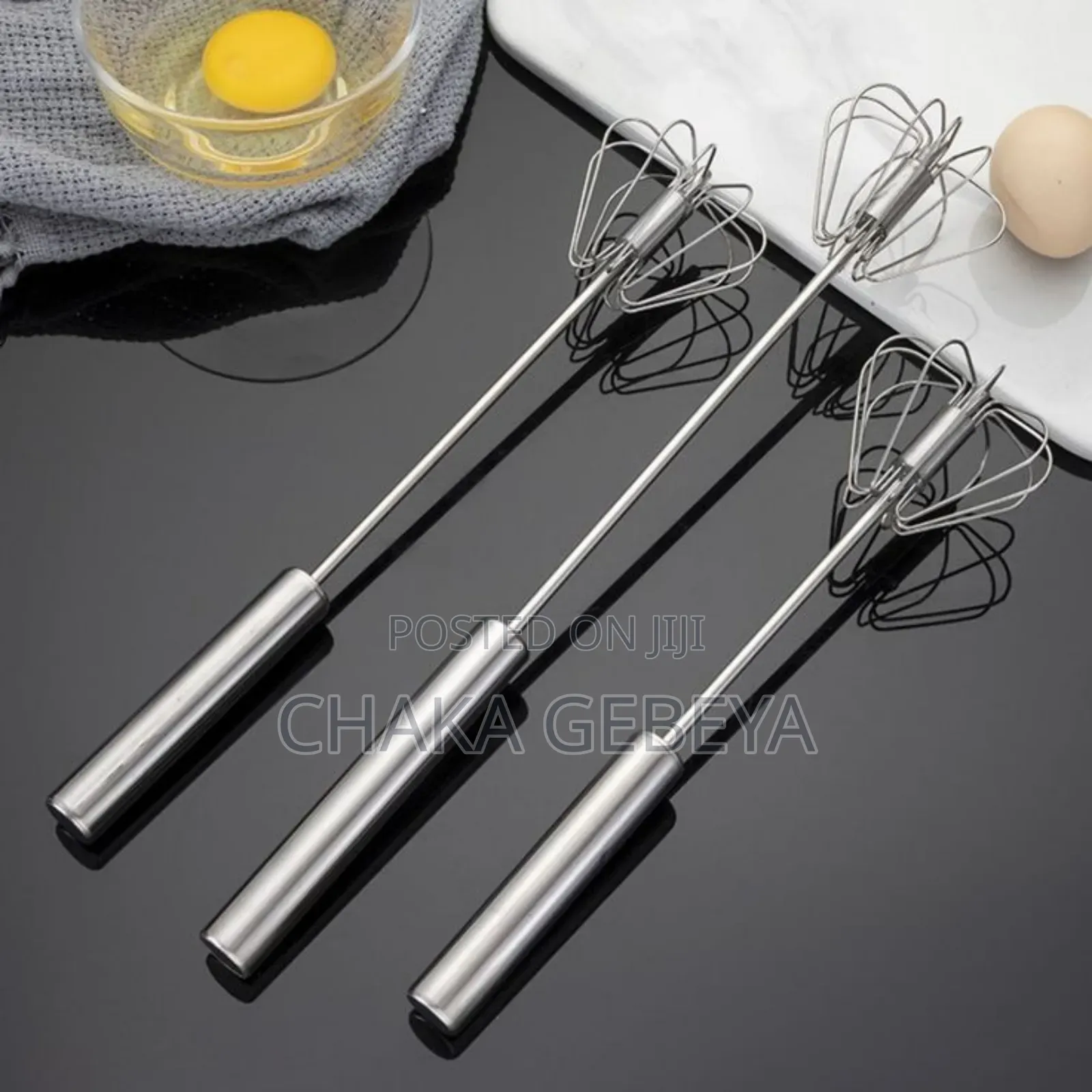  - Stainless Steel Manual Egg Beater