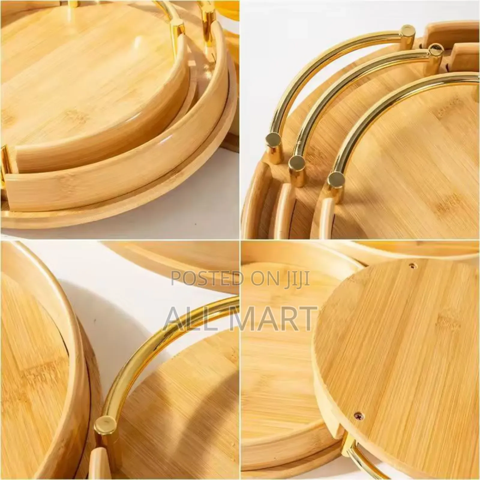 3 PCS Bamboo Pallet Food Tray