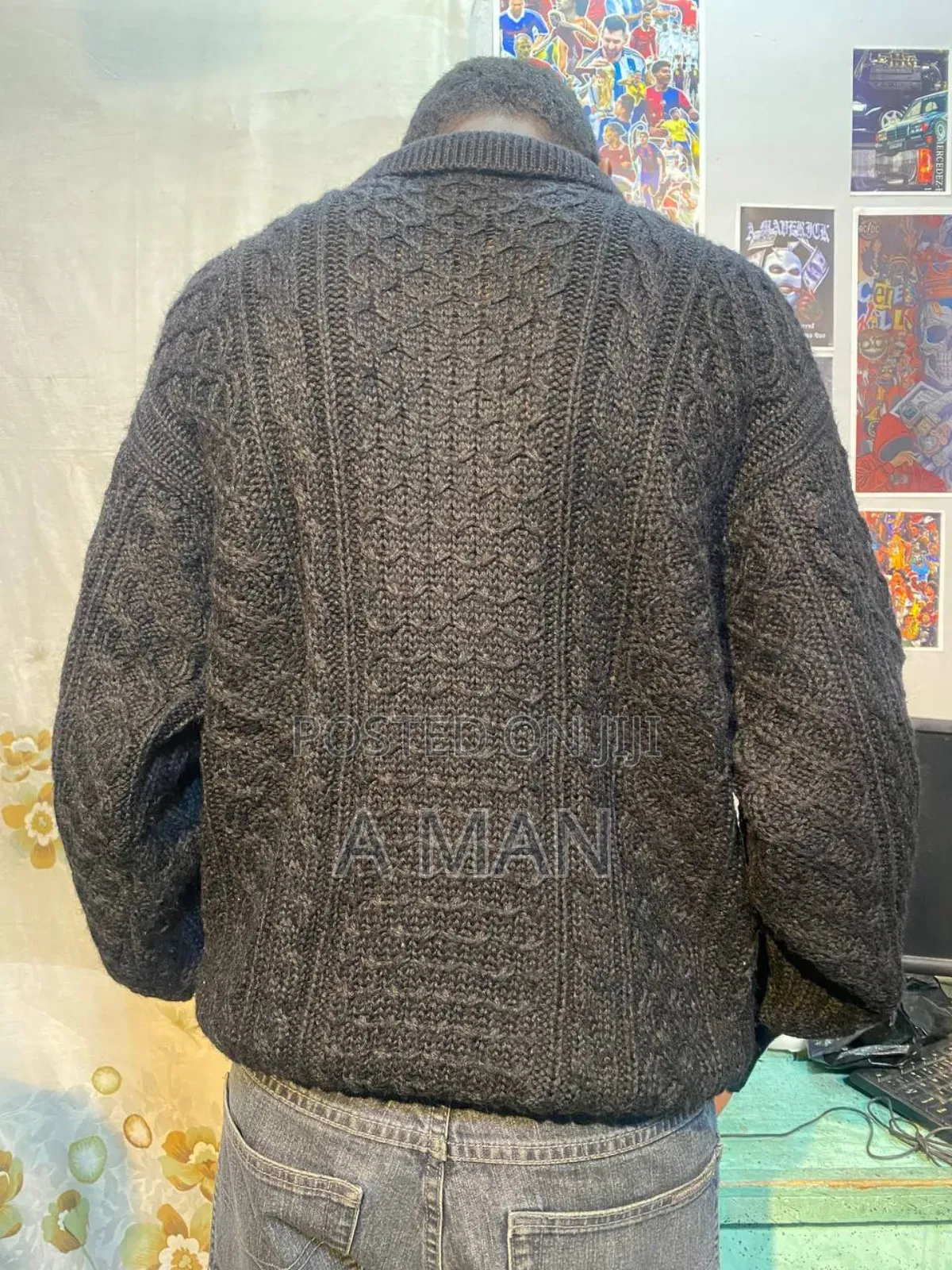 Waffle Knit Sweater.