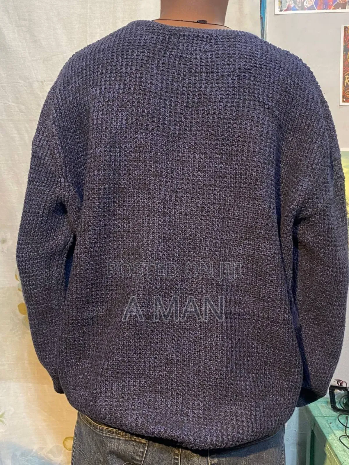 Waffle Knit Sweater.