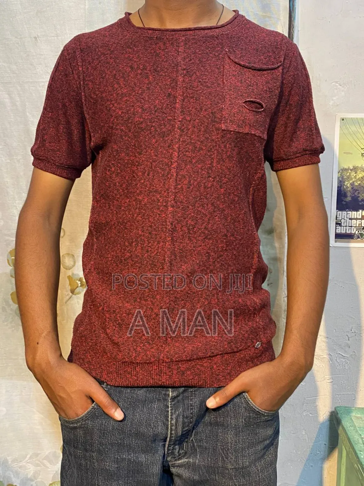 Waffle Knit Sweater.