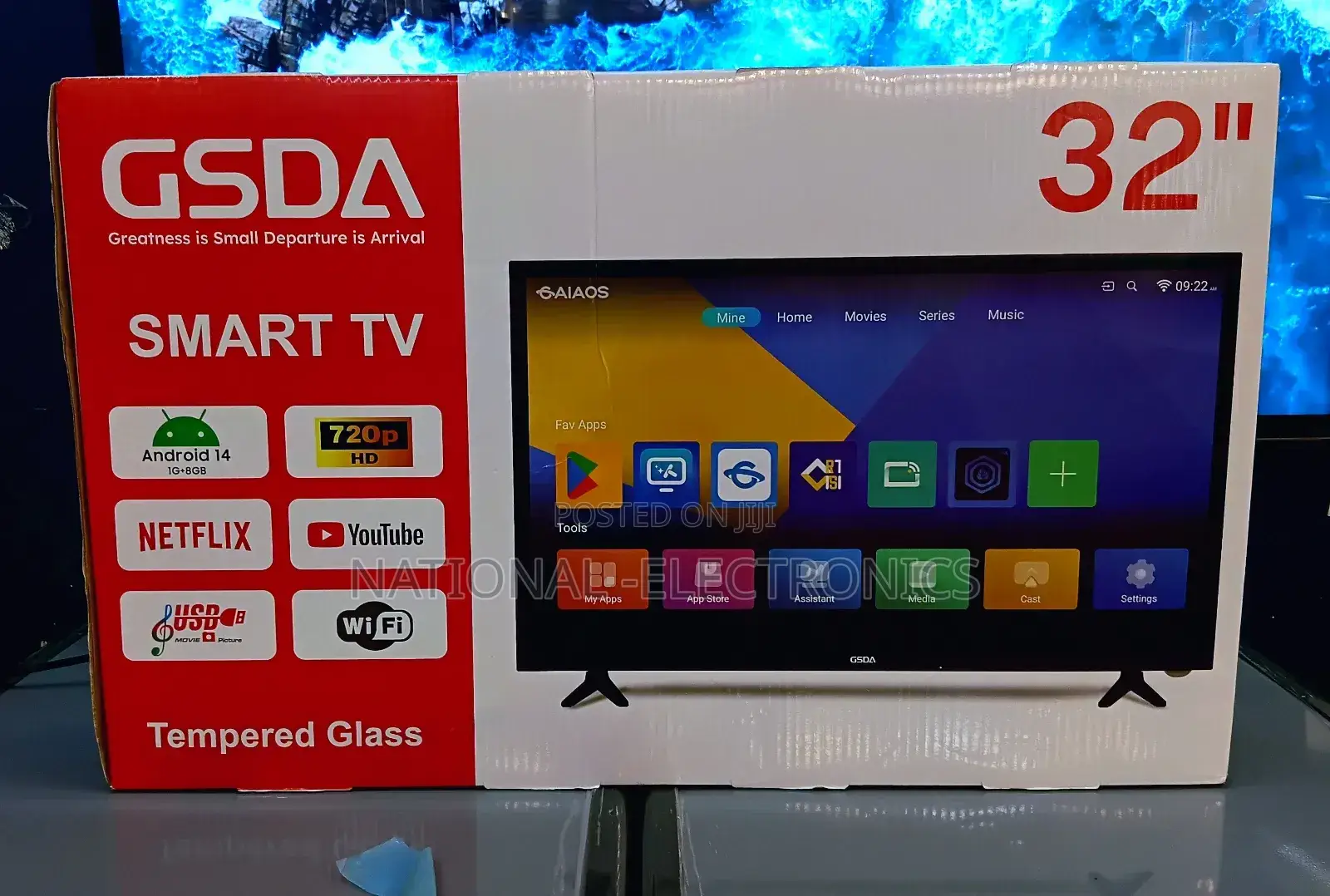 Gsda 32 Inch Tv Smart Android 14.0 New 2025 Products Original Tv