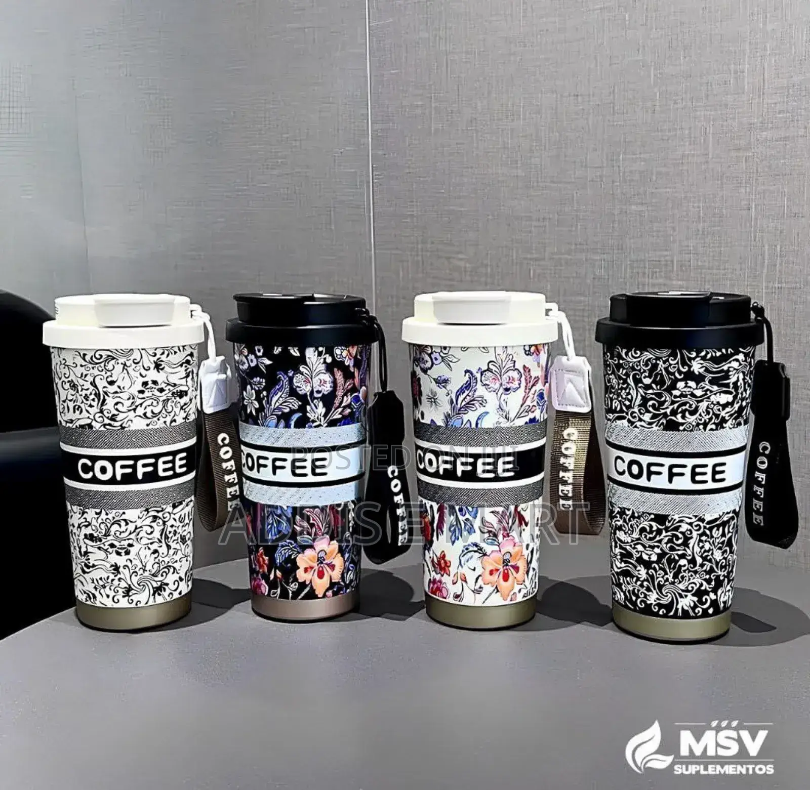 Coffee Mug Wite Straw