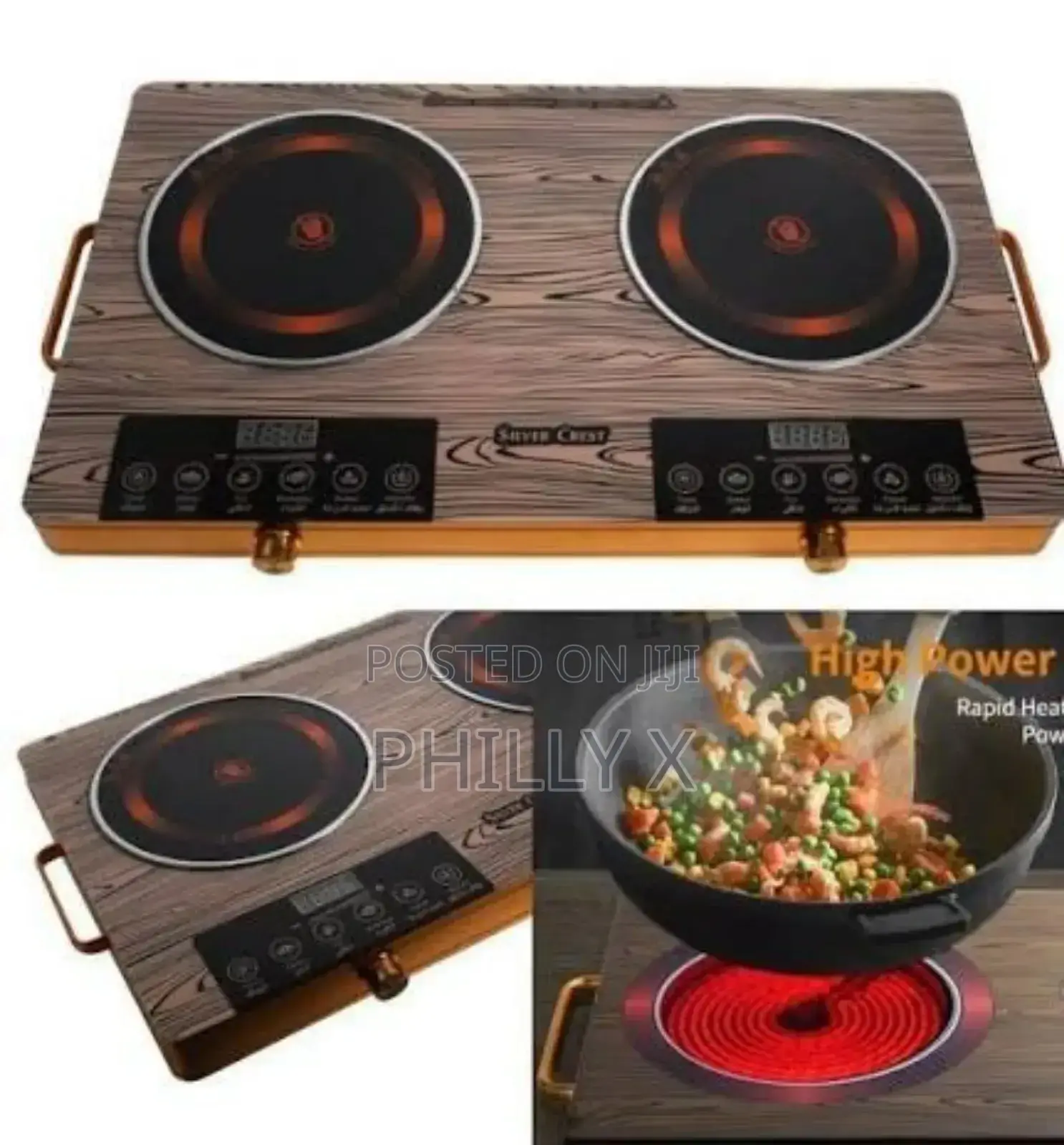 Timer እና Lock የተገጠመለት Stove