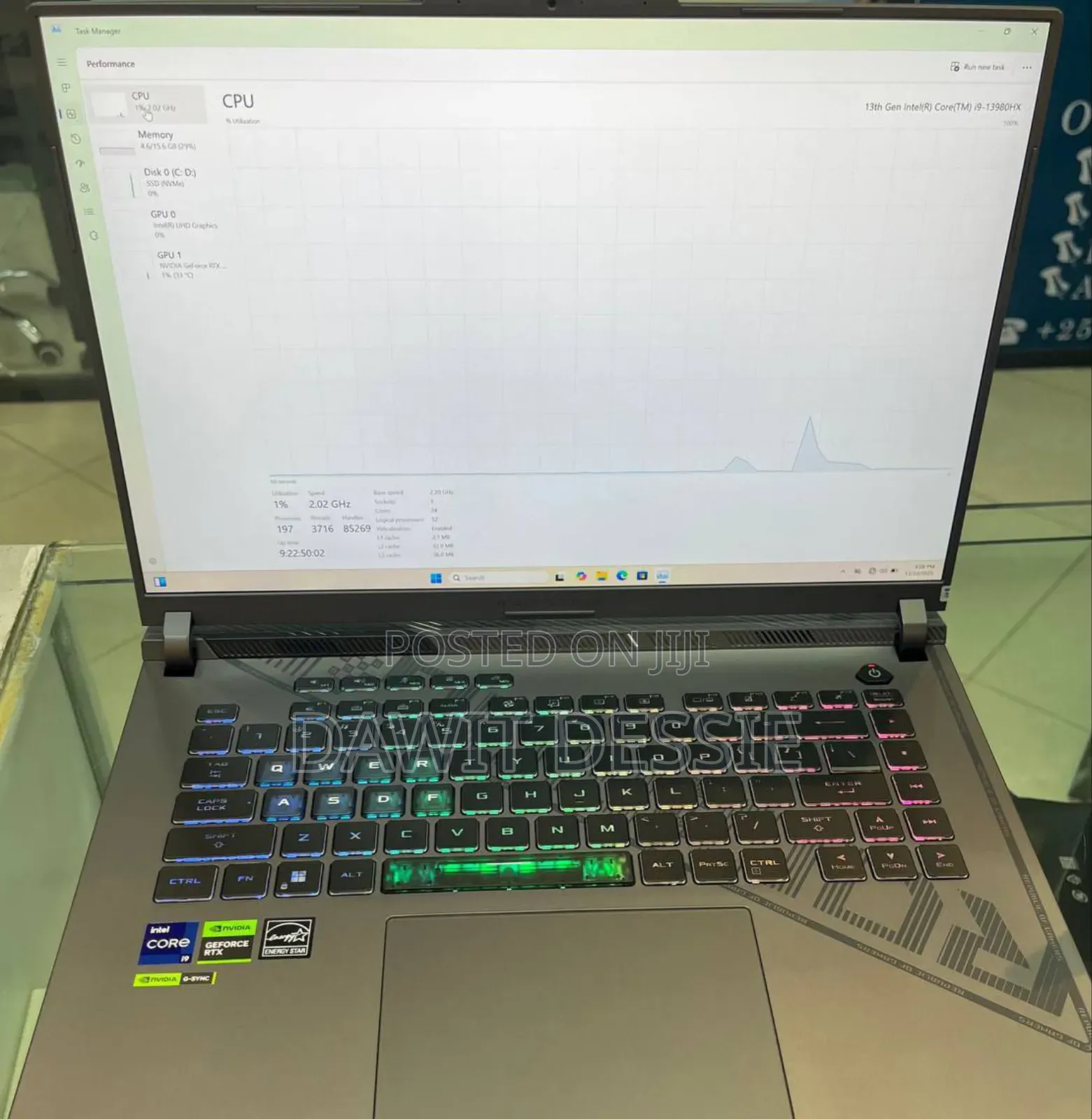 New Laptop Asus 16GB Intel Core I9 SSD 1T