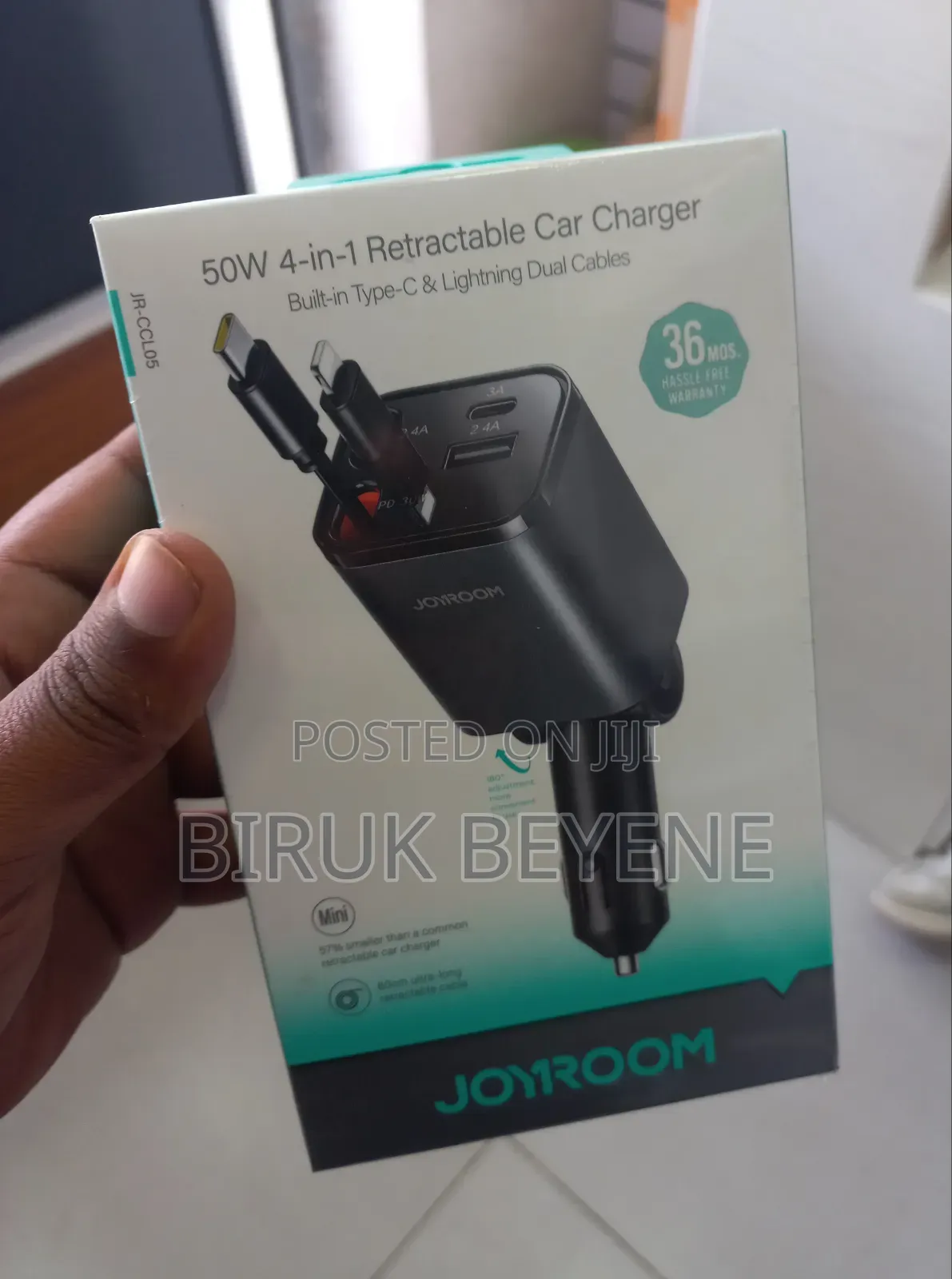Joyroom 50w 4 In 1 Retractable Car Charger