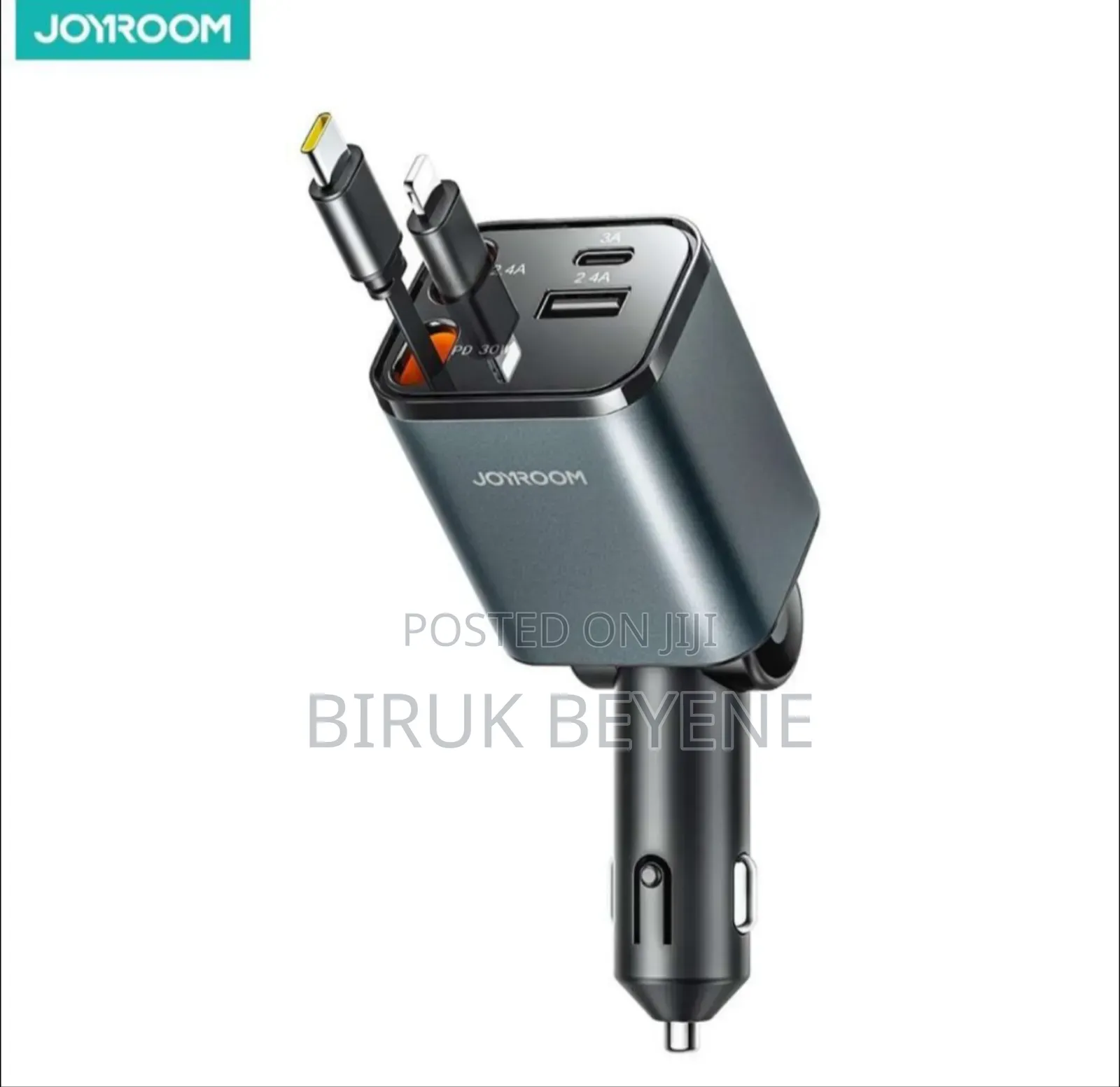 Joyroom 50w 4 In 1 Retractable Car Charger