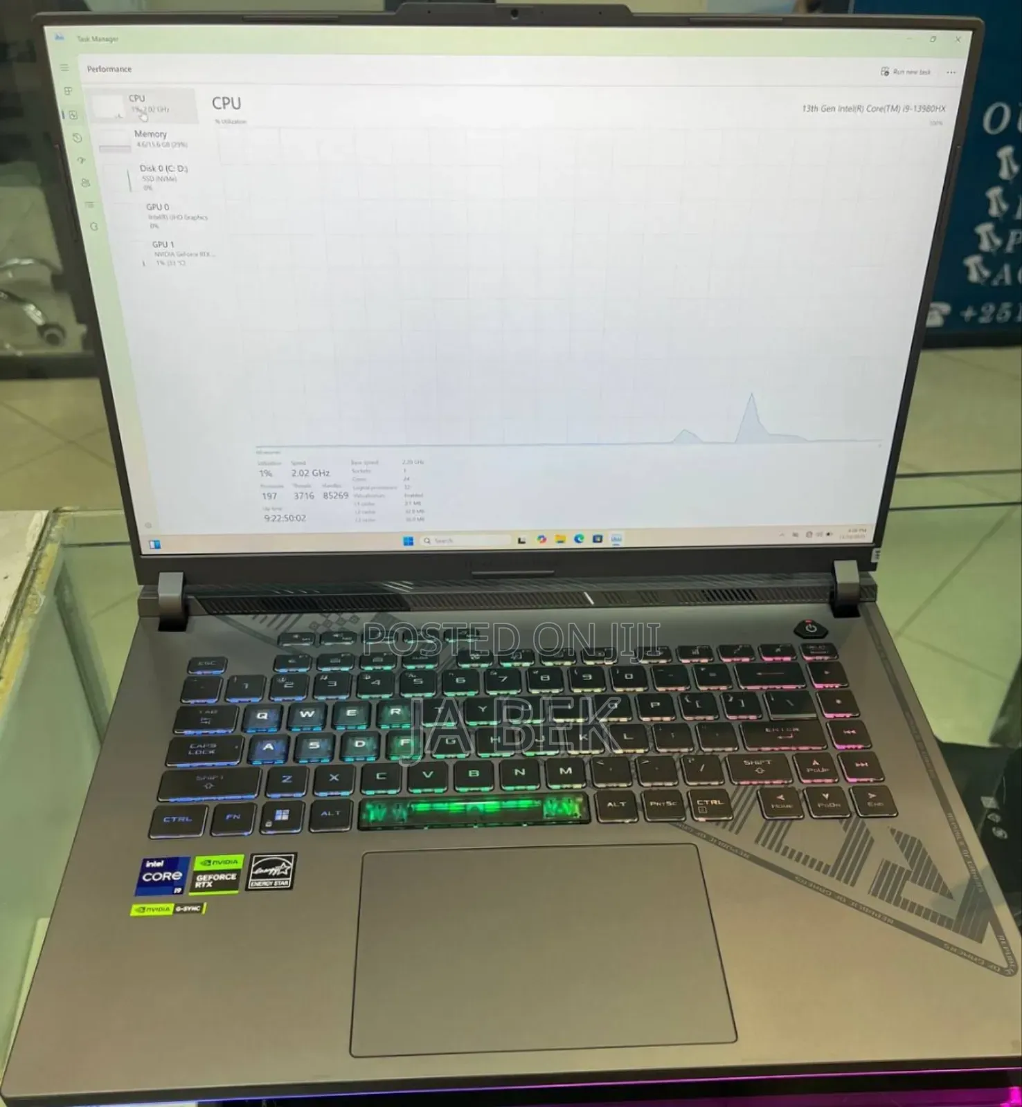 New Laptop Asus ROG Strix G16 G614 16GB Intel Core I9 SSD 1T