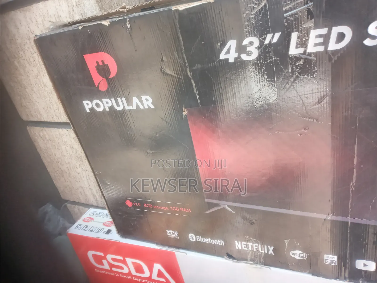 Popular 43inch Tv Smart Android 14 Double Glass Hi Fi Prime Video