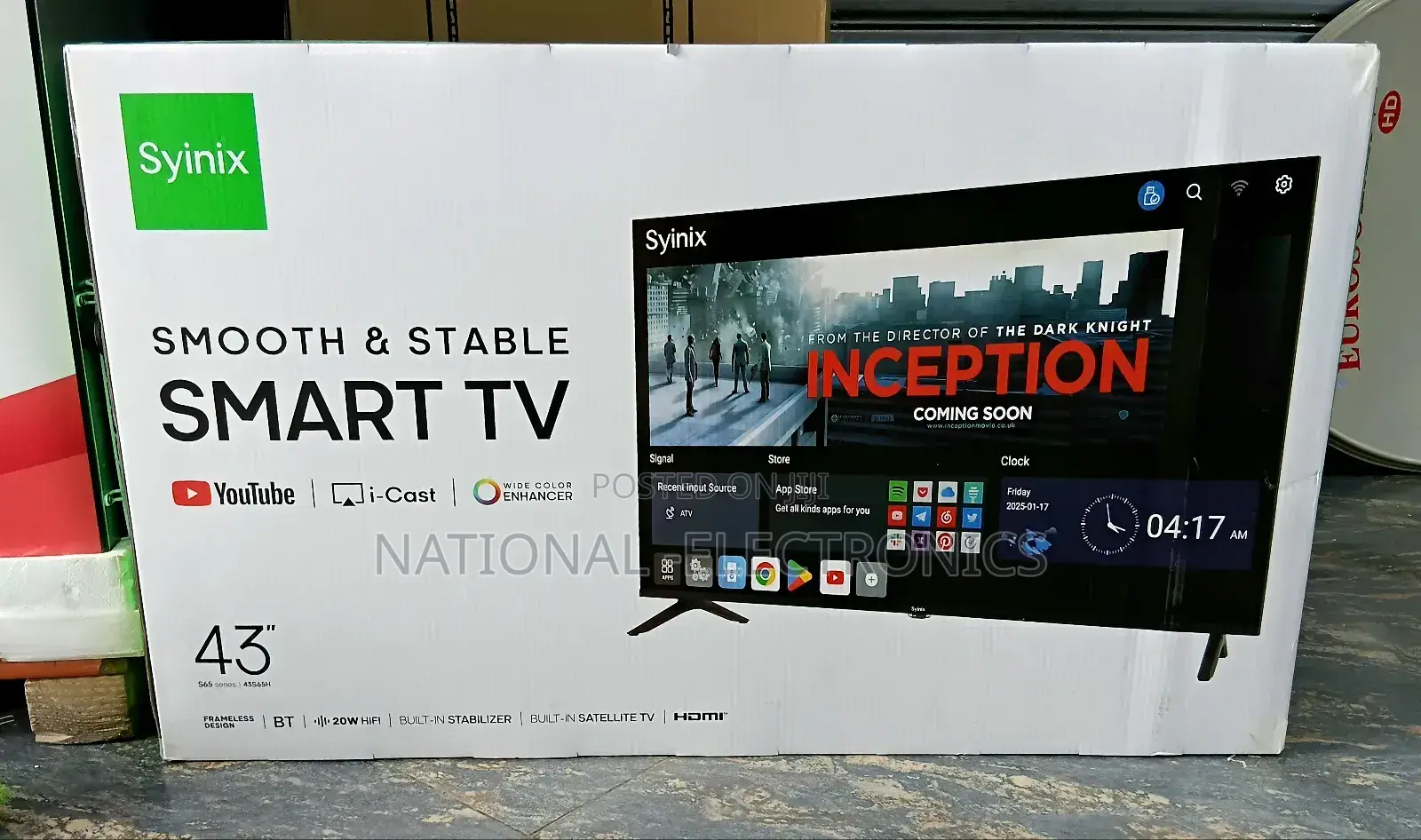 Syinix Tv 43 Inch Tv Smart Android New 2025 Model Frameless