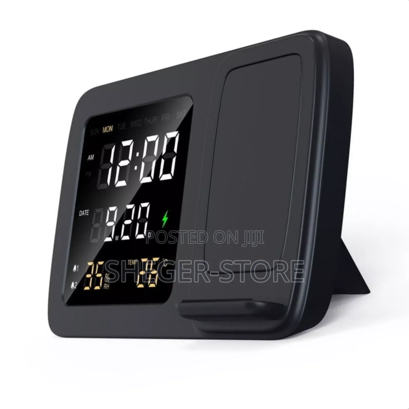 High Quality Rise Digital Alarm Clock Wireless Charger