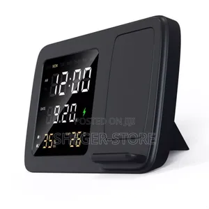 High Quality Rise Digital Alarm Clock Wireless Charger