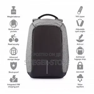 Orginal Anti-Theft Backpack With Usb Charging Port (የራሱ Usb መሰኪያ ያለው )