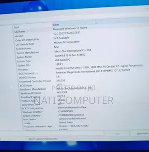 New Laptop MSI 16GB Intel Core I7 SSD 1T