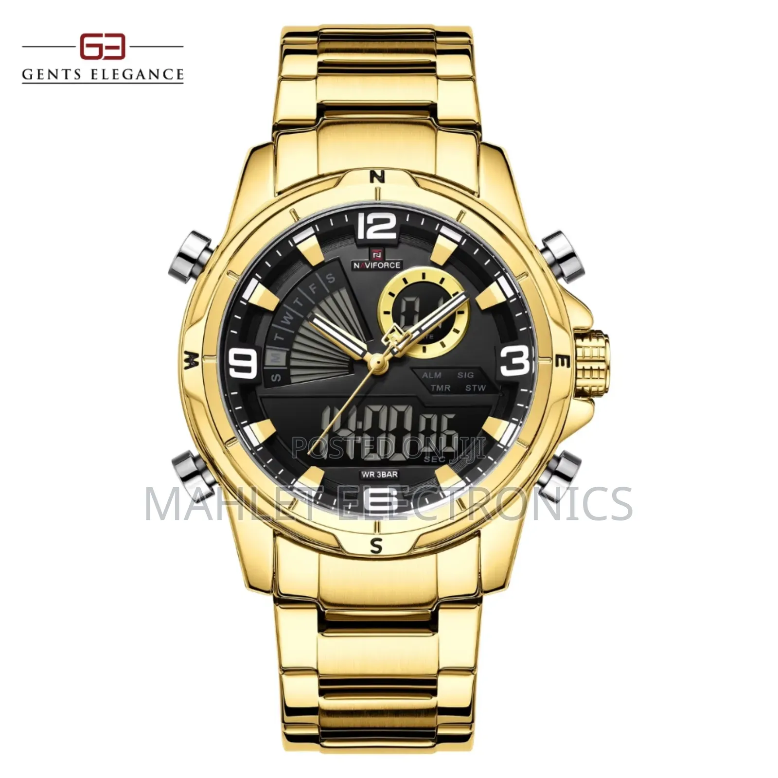 አዲስ የመጣ ሰአት Naviforce 9257 Analog-Digital–Water Resistance