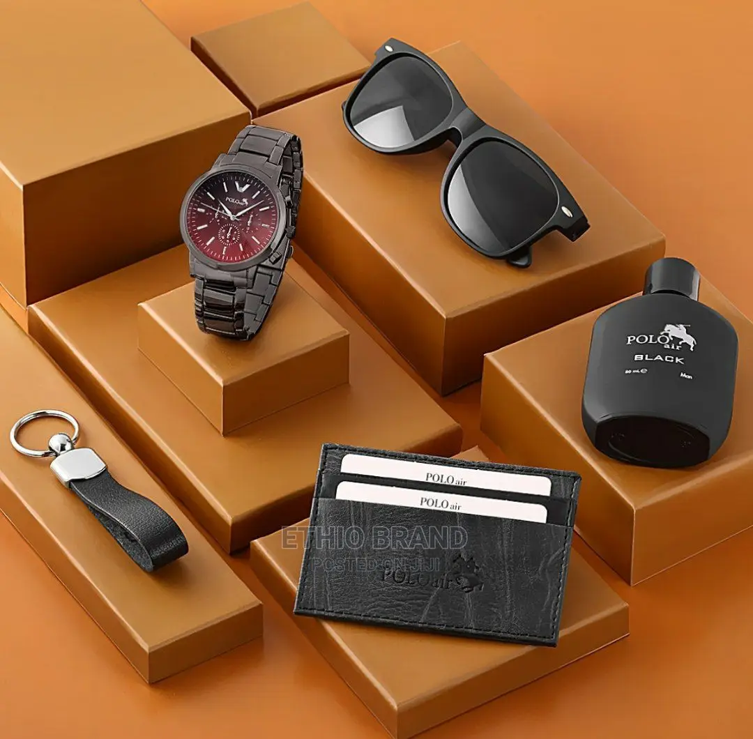 POLO AIR Men's Combination Set Wristwatch Glasses